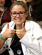 High school student participating in career planning at Advanced Emergency Medicine