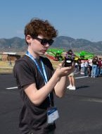 Student with drone