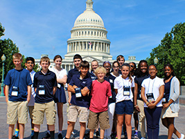 Junior National Young Leaders Conference students visit the U.S. Capitol Building