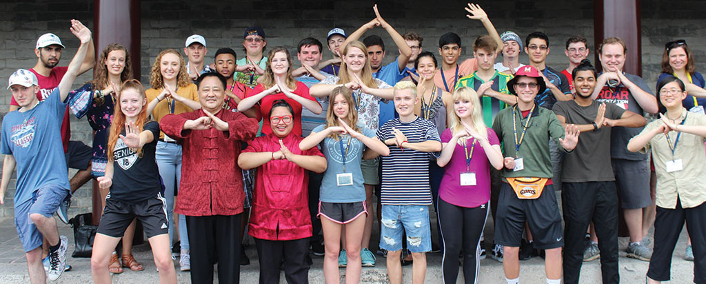 GYLC China students posing on their trip